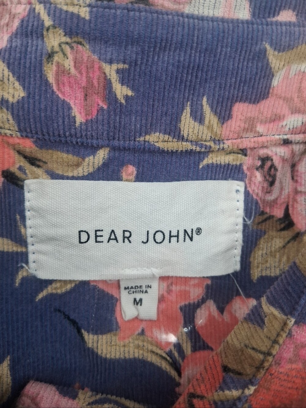 Dear John Pearl Snap Button Up Shirt Cottagecore Long Puff Sleeve Corduroy Sz M - Picture 4 of 13